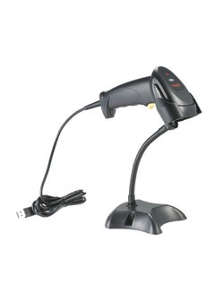 Buy Laser 1D Barcode Scanner With Stand For Factory Logistics USB Barcode Reader Black 0.387kg in Saudi Arabia