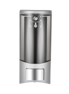 Buy Wall-Mounted Single Bottle Automatic Soap Dispenser With IRSensor Silver 0.345kg in UAE