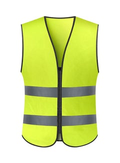 اشتري High Visibility Reflective Safety Vest Workwear Working Clothes Reflective Vest Security Clothing Day Night Motorcycle Cycling Warning Safety Waistcoat أصفر 0.2كجم في الامارات