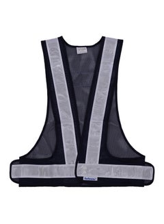 Buy High Visibility Reflective Safety Vest Coat Black/Gold 0.23kg in Saudi Arabia