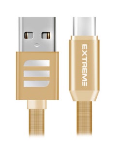Buy Creative Series Type-C Data Sync Charging Cable Gold in Saudi Arabia