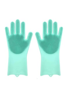 Buy Dish Washing Gloves green 13.5x6inch in Saudi Arabia