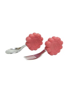 Buy 2-Piece Palm Grasp Spoon And Fork Set in UAE