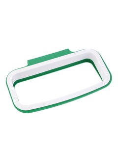 Buy Portable Garbage Bag Holder Green/White 22x12.5centimeter in Saudi Arabia