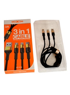 اشتري 3 In 1 USB Charging Cable Black في السعودية