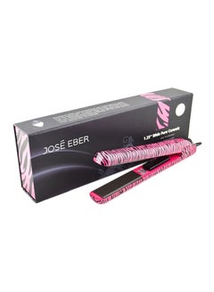 Buy Electric Hair Flat Iron Straightener Pink/Black 1.25inch in Saudi Arabia