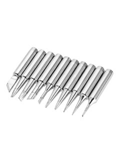 Buy 10-Piece Replacement Solder Tip Set Silver 0.055kg in UAE