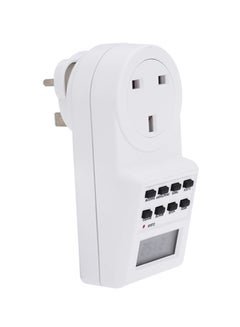 Buy Digital LCD Electronic Plug-in Programmable Timer White 0.178kg in Saudi Arabia