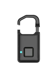 Buy USB Rechargeable Smart Fingerprint Lock Black 0.143kg in Saudi Arabia