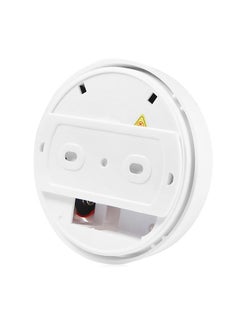 Buy Battery Operated Photoelectric Smoke Alarm With LED Flashing Light And Sound White 0.077kg in Saudi Arabia