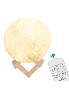 اشتري مصباح LED على على شكل قمر ثلاثي الأبعاد قابل للشحن عن طريق الـ USB أبيض 0.89كغم في السعودية