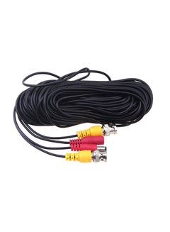 Buy Nickel Plated Bnc Video Power Siamese Cable For Surveillance Camera Dvr Kit Black 20meter in Saudi Arabia