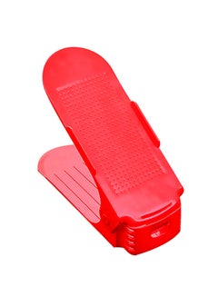 Buy Double Layer Shoes Storage Rack Red 0.1kg in UAE