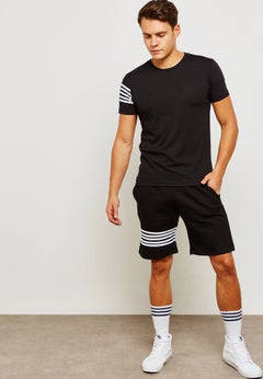 Buy Stripe Detail Set Black in UAE