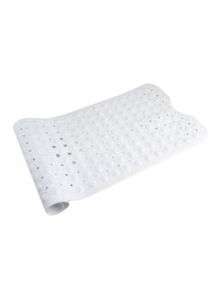 Buy Bathroom Bath Mat With Suction Cup White 40 x 100cm in UAE