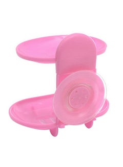 Buy Bathroom Soap Holder Rack Pink in UAE