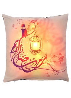 Buy Ramadan Kareem Cushion Cover Multicolour 40x40cm in Saudi Arabia