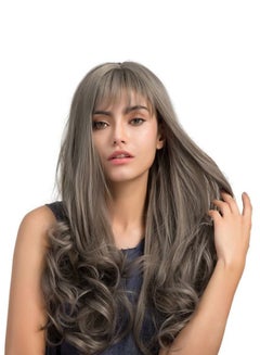 اشتري Long Curly Hair Wig Grey في السعودية