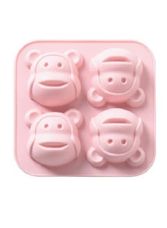 Buy Monkey Shaped Candy Ice Cube Moulds Pink 13.6 x 14centimeter in Saudi Arabia