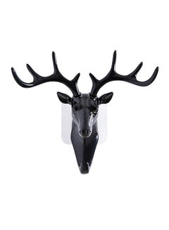 Buy Deer Head Self Adhesive Hook Black 17x18.5cmcm in Saudi Arabia