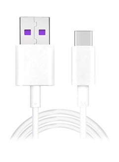 Buy Type-C 5A Data Sync Fast Charging Cable White in Saudi Arabia