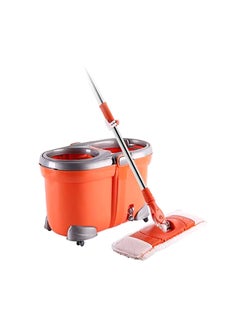 Buy Handle Mop With Bucket Orange 7Liters in Saudi Arabia