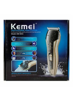 Buy Km-5015 Professional Rechargeable Hair Trimmer Kit Gold/Black in UAE