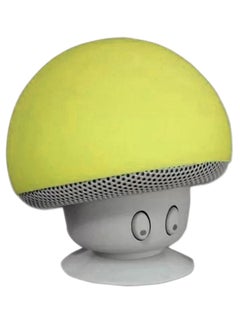 Buy Mushroom Portable Bluetooth Wireless Speaker Yellow/Grey in UAE