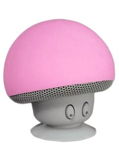 Buy Mushroom Portable Bluetooth Wireless Speaker Pink/Grey in UAE