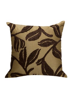 Buy Decorative Pillow Brown/Gold 40x40cm in UAE