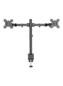 Buy Dual Arm VESA Stand Desk Mount Black in UAE