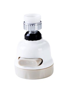Buy Splash-Proof Water Tap Filter Faucet White/Beige/Black 8.5x5.3x5.3cm in Saudi Arabia