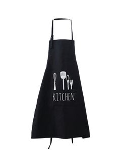 Buy Printed Cooking Apron Black/White 27x22x2centimeter in Saudi Arabia