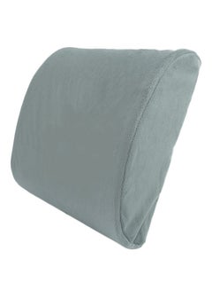 Buy Lumbar Cushion Back Waist Support Pillow Cotton Grey 32x30x11centimeter in Egypt