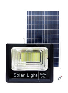 Buy Single Head Solar LED Flood Light With Remote Control Black 295x365mm in UAE