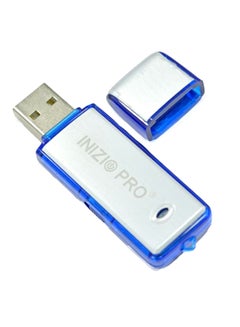 Buy Digital Voice Recorder USB Flash Drive Silver/Blue in UAE