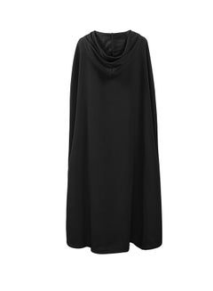 Buy Casual Winter Cloak Hooded Sleeveless Button Closure Long Cape Costume Cosplay Outerwear Black in Saudi Arabia