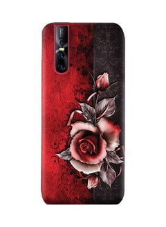 Buy TPU Silicone Case with Vintage Rose Pattern For Vivo V15 Pro Multicolour in UAE