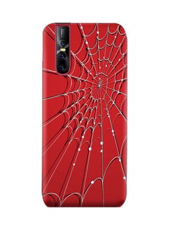 Buy TPU Silicone Case with Spider Web Pattern For Vivo V15 Pro Red in UAE