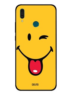 اشتري غطاء حماية واقٍ بطبعة وجه مبتسم يغمز لهاتف هواوي Y9 2019 أصفر/أسود في مصر