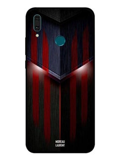 Buy Red & Black Lighting Pattern Printed Protective Case Cover For Huawei Y9 2019 Multicolour in UAE