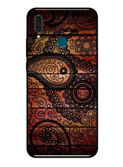 Buy Carry On Wood Printed Protective Case Cover For Huawei Y9 2019 Multicolour in UAE