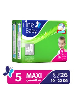 Buy Mother’s Touch Lotion Maxi Diapers, Economy Pack, Size 5 (10-22 Kgs), 26 Count in UAE