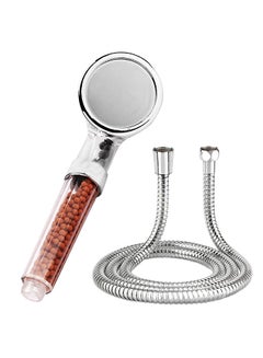 Buy Water Saving Filtration Shower Head And Hose Silver 8 x 5 x 176centimeter in UAE