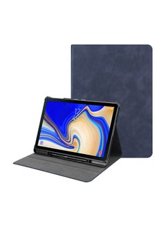 Buy Protective Leather Case Cover With Holster For Samsung Tab S4 T835 10.5-Inch Dark Blue in UAE
