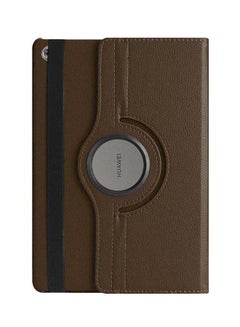 Buy Folio Case Cover For Huawei MediaPad M5 Lite 10.1-Inch Brown in UAE