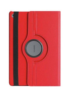 Buy Protective Flip Cover For Huawei MediaPad M5 Lite 10.1-Inch Red/Black in Saudi Arabia