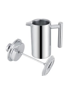 Buy Stainless Steel Coffee Maker French Press Silver 19x9x9cm in Saudi Arabia