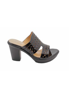 Buy Formal Wedge Heel Sandal Black/Beige in UAE