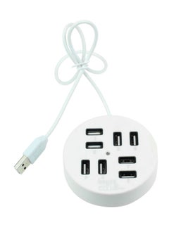 Buy 8 Port USB Hub White in UAE